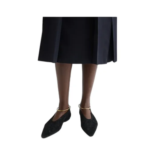 Pointed Toe Perforated Ballet Flats
