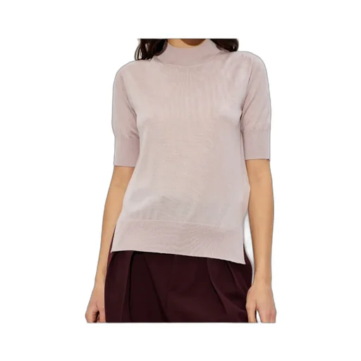Mock-Neck Knitted Top