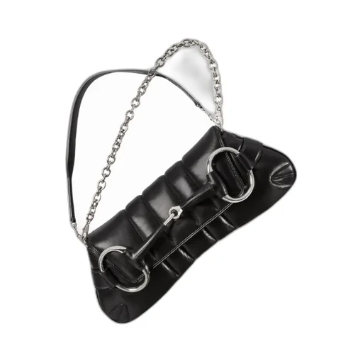 Horsebit Chained Medium Shoulder Bag