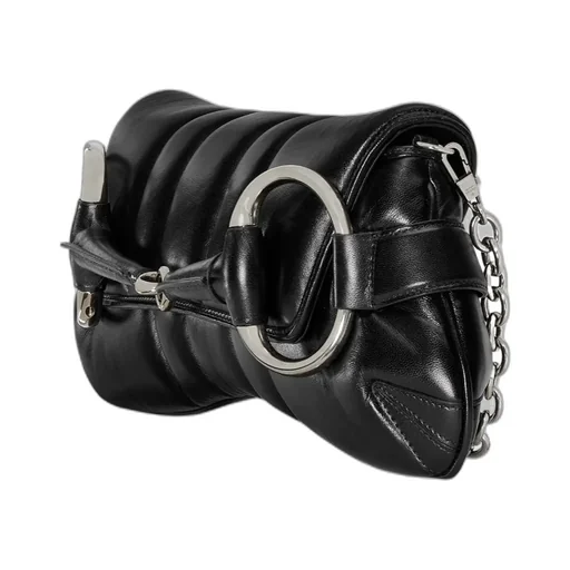 Horsebit Chained Medium Shoulder Bag
