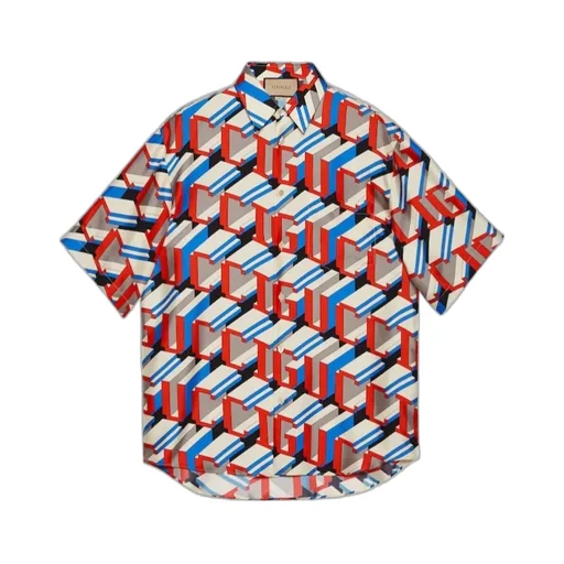 Pixel Printed Short-Sleeve Shirt