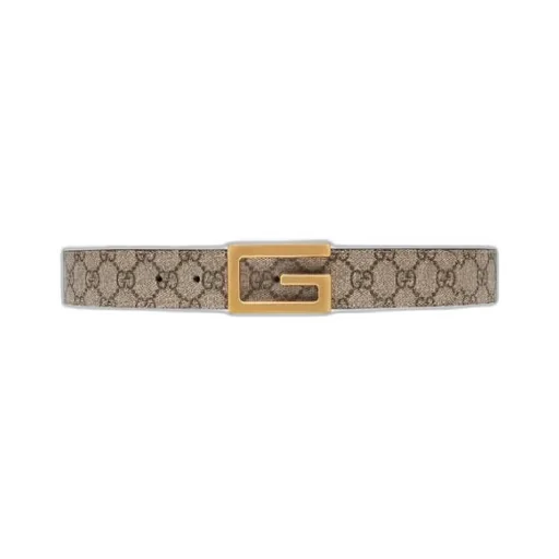 Monogram Print Reversible Buckle Belt