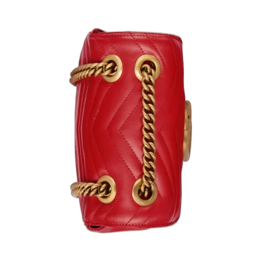 Gg Marmont Matelassé Foldover Top Shoulder Bag