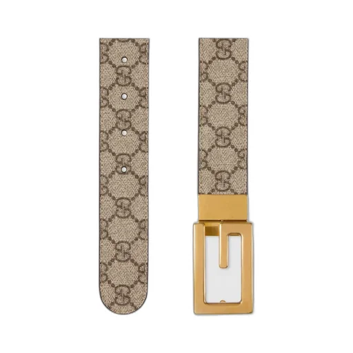Monogram Print Reversible Buckle Belt