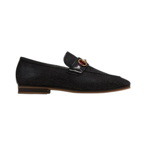 Horsebit Detailed Denim Loafers