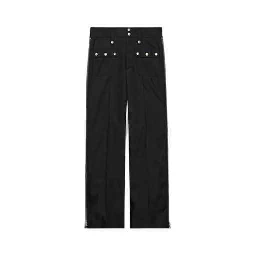 Zip Detail Over-Stud Motif Trousers