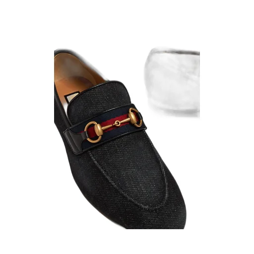 Horsebit Detailed Denim Loafers