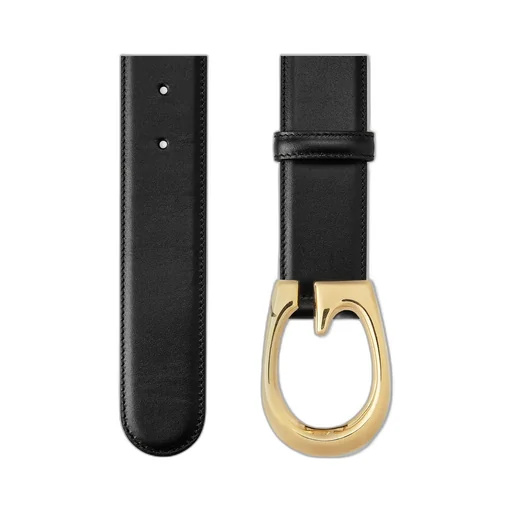 G-Buckle Leather Belt