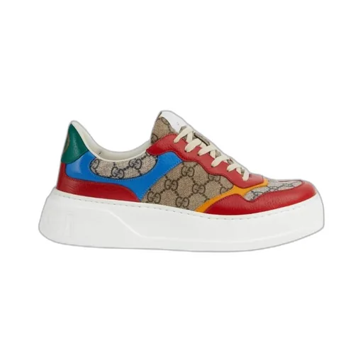 Gg Panelled Lace-Up Sneakers