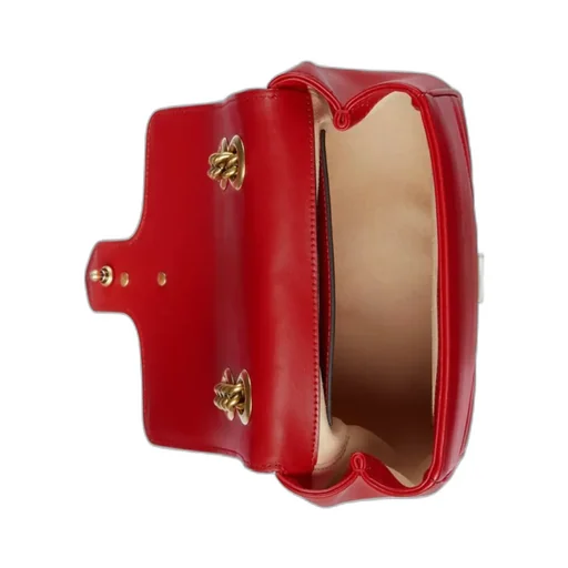 Gg Marmont Matelassé Foldover Top Shoulder Bag