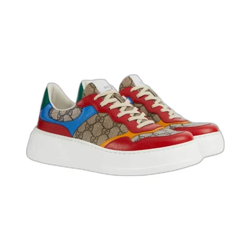 Gg Panelled Lace-Up Sneakers
