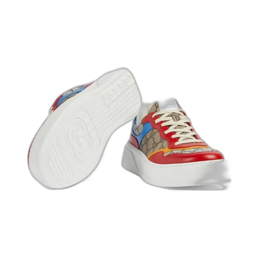 Gg Panelled Lace-Up Sneakers
