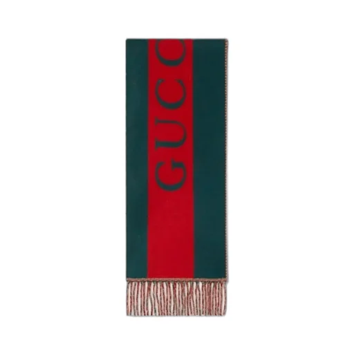 Web Jacquard Fringed Edge Scarf