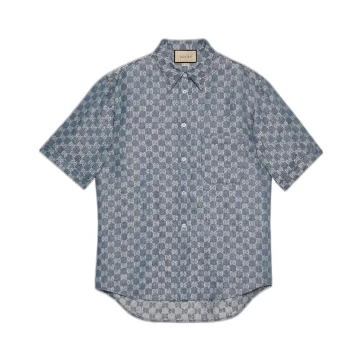 Gg Linen Jacquard Shirt