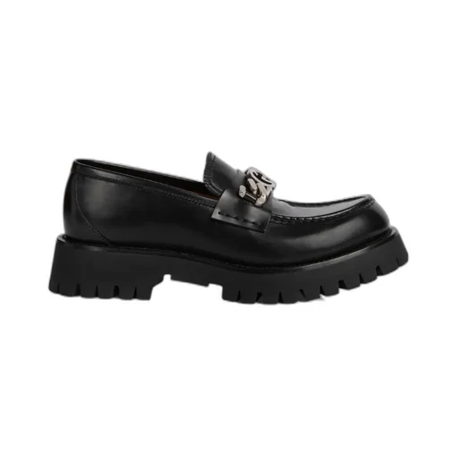 Gg Chained Embellished Platform Loafers