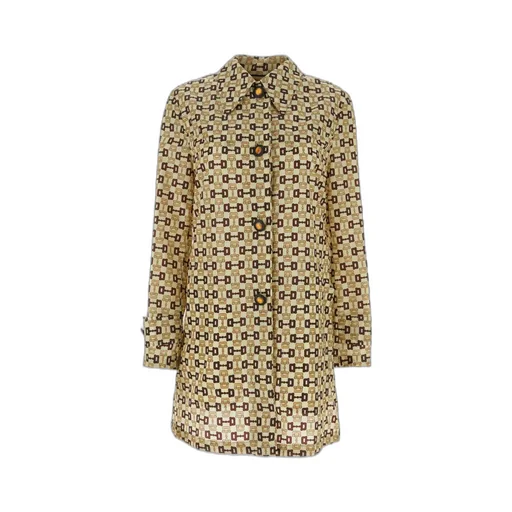 Graphic Printed Mid-Length Coat