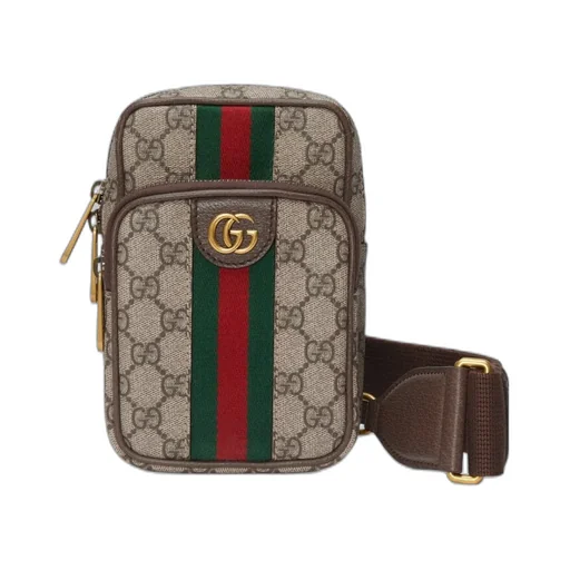Ophidia Gg Web Striped Belt Bag