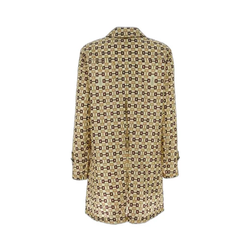 Graphic Printed Mid-Length Coat
