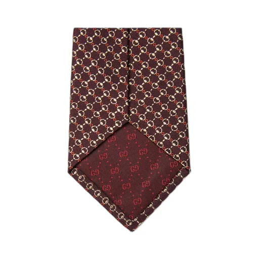 Horsebit Silk Jacquard Tie