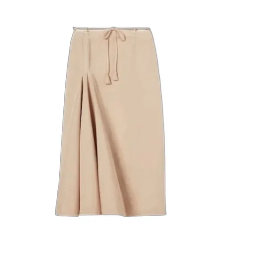 Cotton Linen Skirt With Pleats