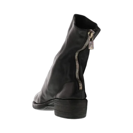 Zip-Up Heeled Leather Boots