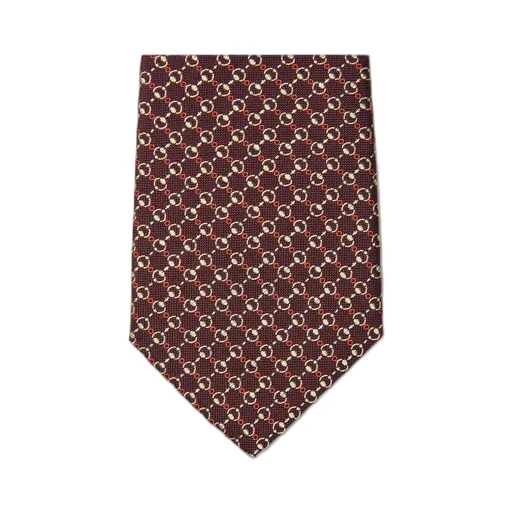 Horsebit Silk Jacquard Tie