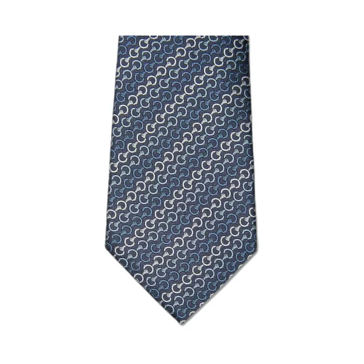 Horsebit Silk Jacquard Tie