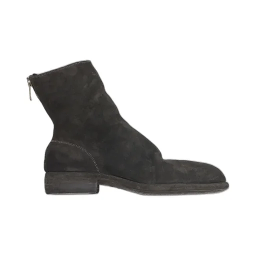 Zip Leather Boots