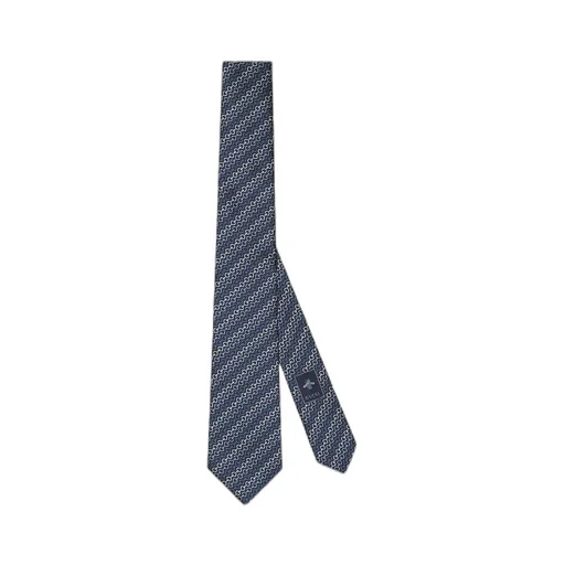 Horsebit Silk Jacquard Tie