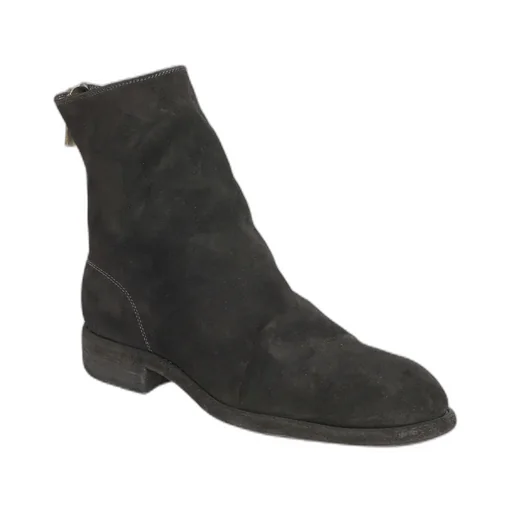 Zip Leather Boots