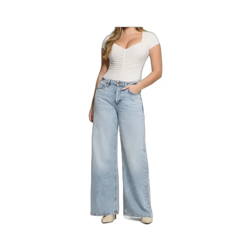 Logo-Appliqué Wide-Leg Jeans