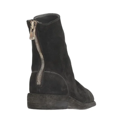 Zip Leather Boots