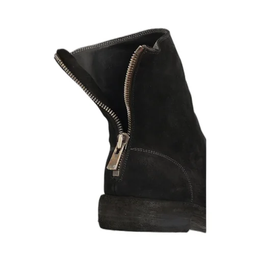 Zip Leather Boots