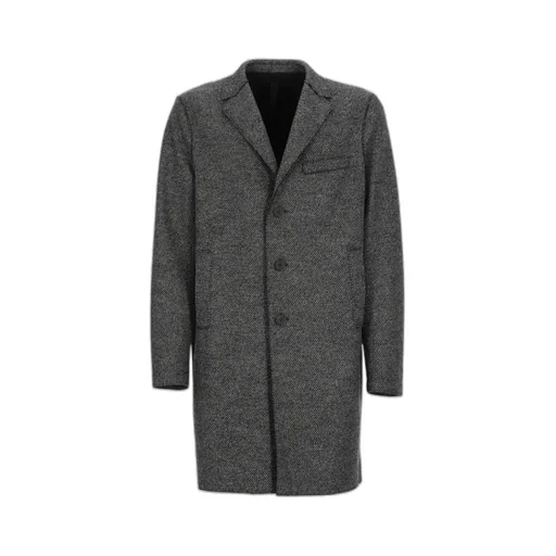 Herringbone Single-Breasted Coat