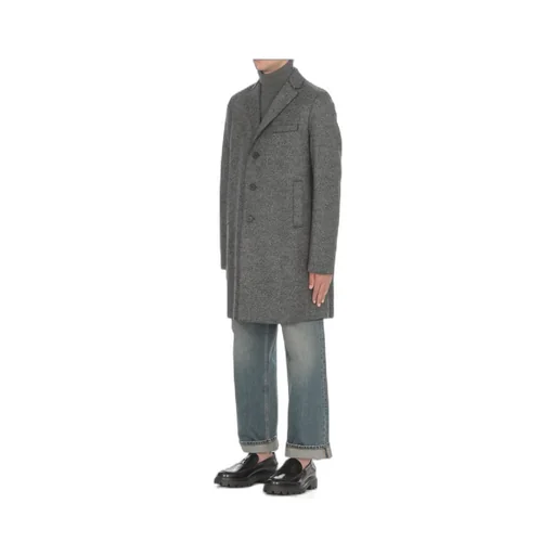 Herringbone Single-Breasted Coat