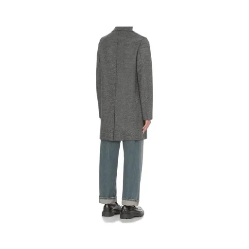 Herringbone Single-Breasted Coat