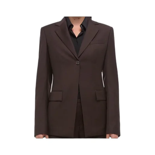 Single-Button Belted Back Blazer