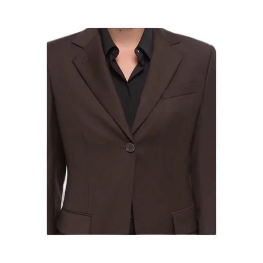 Single-Button Belted Back Blazer