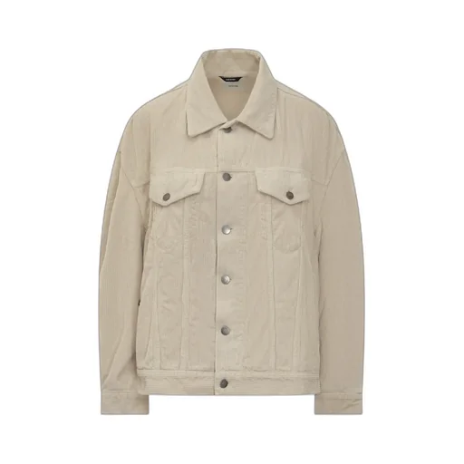 Corduroy Button-Fastening Jacket