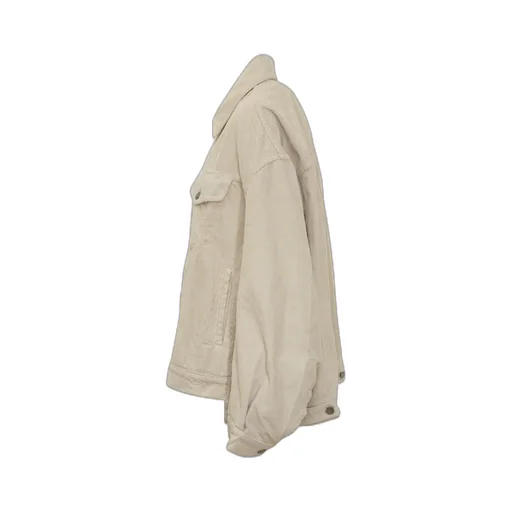 Corduroy Button-Fastening Jacket