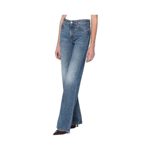 High-Waisted Flared Jeans