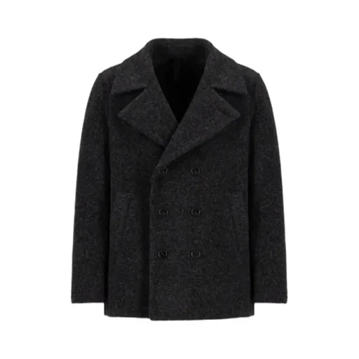 Double-Breasted Wool Peacoat