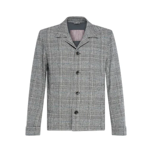 Plaid Button Blazer
