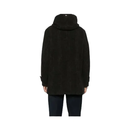 Hooded Check Coat