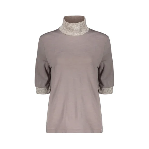 Short-Sleeved High Collar Pullover