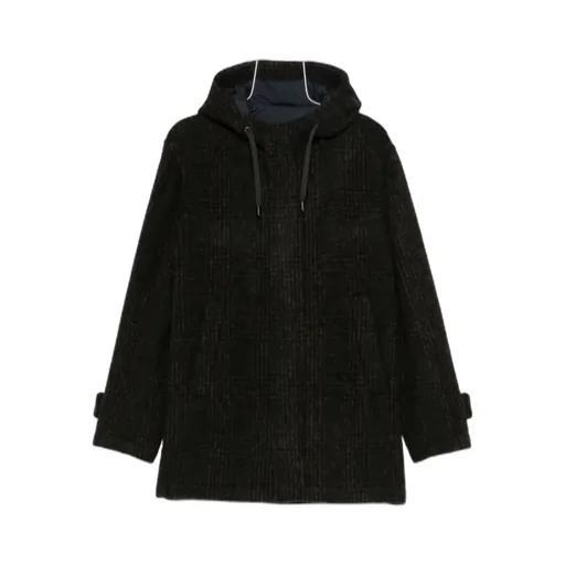 Hooded Check Coat