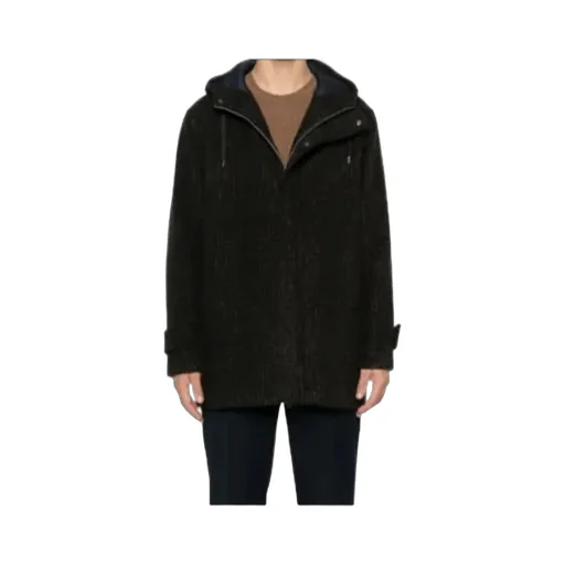 Hooded Check Coat
