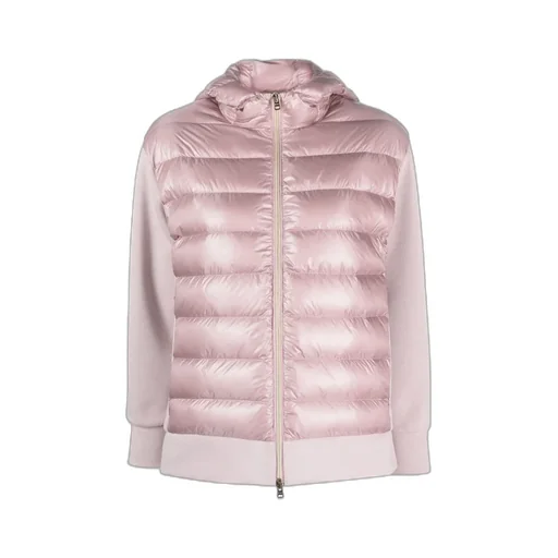 Padded-Panels Hooded Jacket