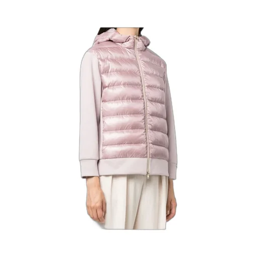 Padded-Panels Hooded Jacket
