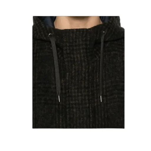 Hooded Check Coat